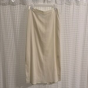 Elegant Cream Midi Skirt